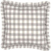 Annie Buffalo Check Grey Fabric Pillow 18" Filled