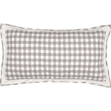 Annie Buffalo Check Grey Quilted King Sham 21x37"