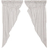 Annie Buffalo Check Grey Lined Prairie Curtains