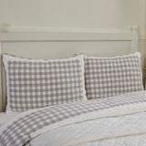 Annie Buffalo Check Grey Quilted Standard Sham 21x27"