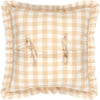 Annie Buffalo Check Tan Fabric Pillow 18" Filled