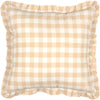 Annie Buffalo Check Tan Fabric Pillow 18" Filled