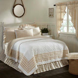 Annie Buffalo Check Tan Bed Skirt in 3 SIZES