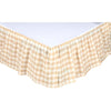 Annie Buffalo Check Tan Bed Skirt in 3 SIZES