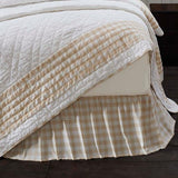 Annie Buffalo Check Tan Bed Skirt in 3 SIZES