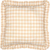 Annie Buffalo Check Tan Fabric Euro Sham 26x26"