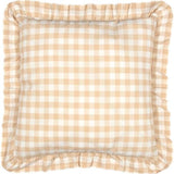 Annie Buffalo Check Tan Fabric Euro Sham 26x26"