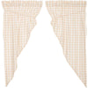 Annie Buffalo Check Tan Lined Prairie Curtains