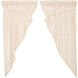 Annie Buffalo Check Tan Lined Prairie Curtains