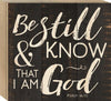 Be Still Box Wood Sign - 10.5x10" - Primitive Star Quilt Shop - 1