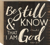 Be Still Box Wood Sign - 10.5x10" - Primitive Star Quilt Shop - 1