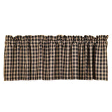 Bingham Star Plaid Lined Valance - Primitive Star Quilt Shop - 1