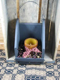 Black Wall Candle Holder with Timer Pillar - Primitive Star Quilt Shop - 7