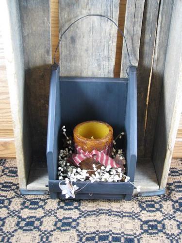 Black Wall Candle Holder with Timer Pillar - Primitive Star Quilt Shop - 5