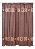 Bradford Star Shower Curtain - Primitive Star Quilt Shop