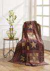 Bradford Star Quilted Throw - Primitive Star Quilt Shop