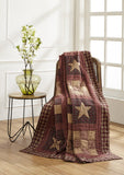 Bradford Star Quilted Throw - Primitive Star Quilt Shop