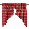 Braxton Scalloped Lined Prairie Swag Curtains - Primitive Star Quilt Shop