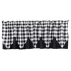 Buffalo Black Check Layered Lined Valance - Primitive Star Quilt Shop - 1