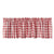 Buffalo Red Check Lined Valance 72"