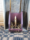 Burgundy Wall Candle Holder with Timer Taper Candle - Primitive Star Quilt Shop - 5