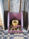 Burgundy Wall Candle Holder with Timer Pillar - Primitive Star Quilt Shop - 5