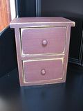 Burgundy Farmhouse Drawers - Primitive Star Quilt Shop - 1