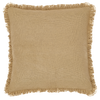 Burlap Natural Fringed Pillow 16" Filled