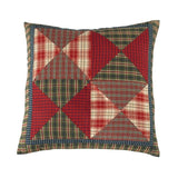 Cabin Patchwork Fabric Pillow 16" Filled - Primitive Star Quilt Shop