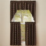 Campbell Black Lined Swag Curtains - Primitive Star Quilt Shop - 2