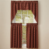 Campbell Wine Lined Swag Curtains - Primitive Star Quilt Shop - 2