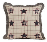 Bingham Star Applique Star Fabric Pillow 16" Filled - Primitive Star Quilt Shop