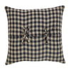 Black Check Fabric Pillow 16" Filled - Primitive Star Quilt Shop - 2