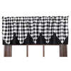 Buffalo Black Check Layered Lined Valance - Primitive Star Quilt Shop - 2