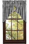 Buffalo Black Check Lined Prairie Swag Curtains - Primitive Star Quilt Shop