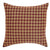 Burgundy Check Fabric Pillow 16" Filled