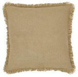 Burlap Natural Ruffled Euro Sham 26x26" - Primitive Star Quilt Shop - 1