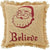 Burlap Santa Pillow 10x10"