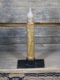 Grungy Battery Timer Taper Candle - Ivory 6" - Primitive Star Quilt Shop - 1