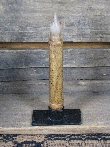 Grungy Battery Timer Taper Candle - Ivory 6" - Primitive Star Quilt Shop - 1