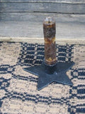 Grungy Drip Battery Timer Candle - Ivory 4" - Primitive Star Quilt Shop - 1