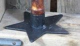 Iron Star Taper Candle Holder - Primitive Star Quilt Shop - 1