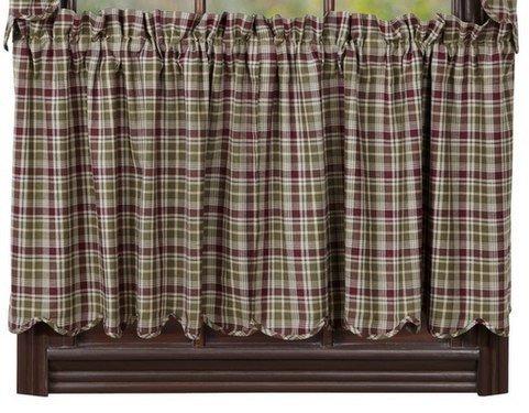 Jackson Scalloped Lined Tier Curtains 24" - Primitive Star Quilt Shop - 1