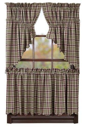 Jackson Scalloped Lined Tier Curtains 24" - Primitive Star Quilt Shop - 2