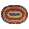 Log Cabin Step Oval Cotton Braided Floor Runner 2'6"x9' - Primitive Star Quilt Shop - 1