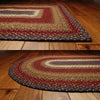 Log Cabin Step Oval Cotton Braided Floor Runner 2'6"x9' - Primitive Star Quilt Shop - 2