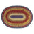 Log Cabin Step Oval Cotton Braided Rug 24x36"