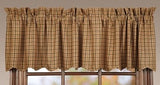 Millsboro Scalloped Lined Valance - Primitive Star Quilt Shop