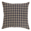 Navy Check Fabric Pillow 16" Filled - Primitive Star Quilt Shop - 1