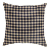 Navy Check Fabric Pillow 16" Filled - Primitive Star Quilt Shop - 1